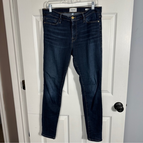 Frame "Le Skinny de Jeanne" jeans, sz 30, "Wellington" wash, cotton blend - Picture 2 of 10